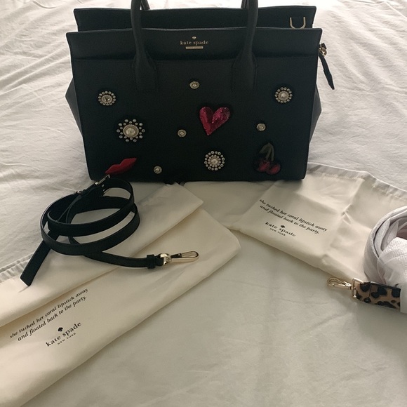 Kate Spade tote w/ 2 straps & 2 dust bags. NWOT - Picture 2 of 4